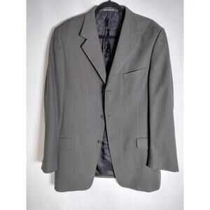 PERRY ELLIS PORTFOLIO Blazer Gray Long Sleeve Men See Measurements